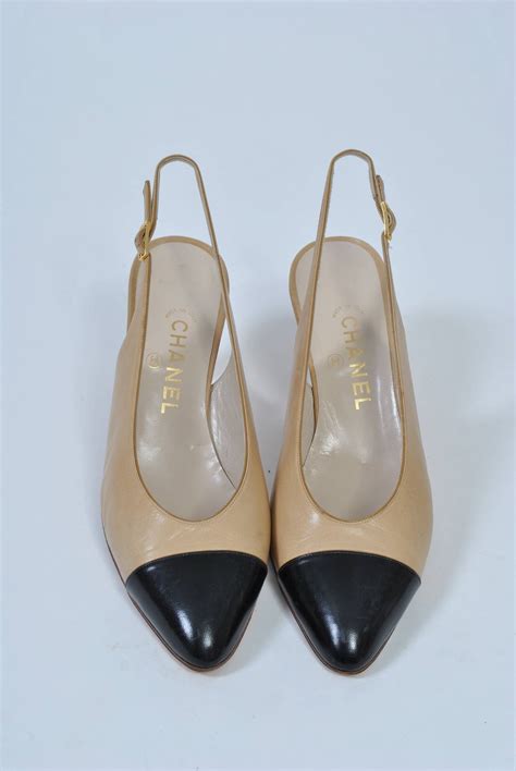 chanel green slingbacks|Chanel slingback vintage.